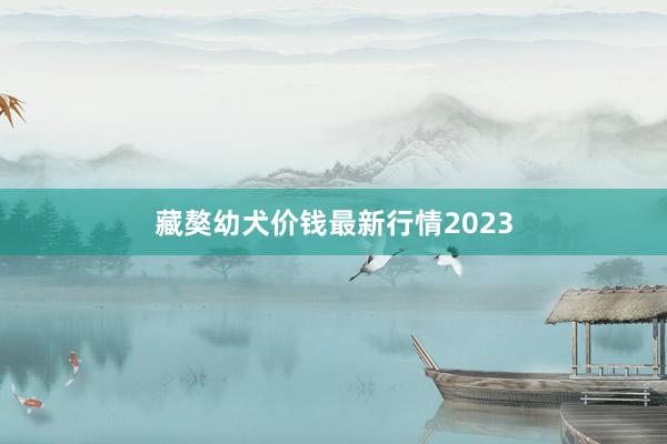 藏獒幼犬价钱最新行情2023